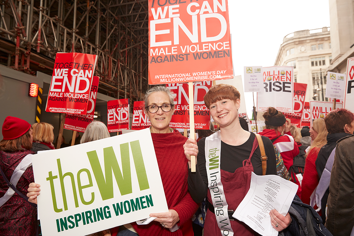 Women campaigning