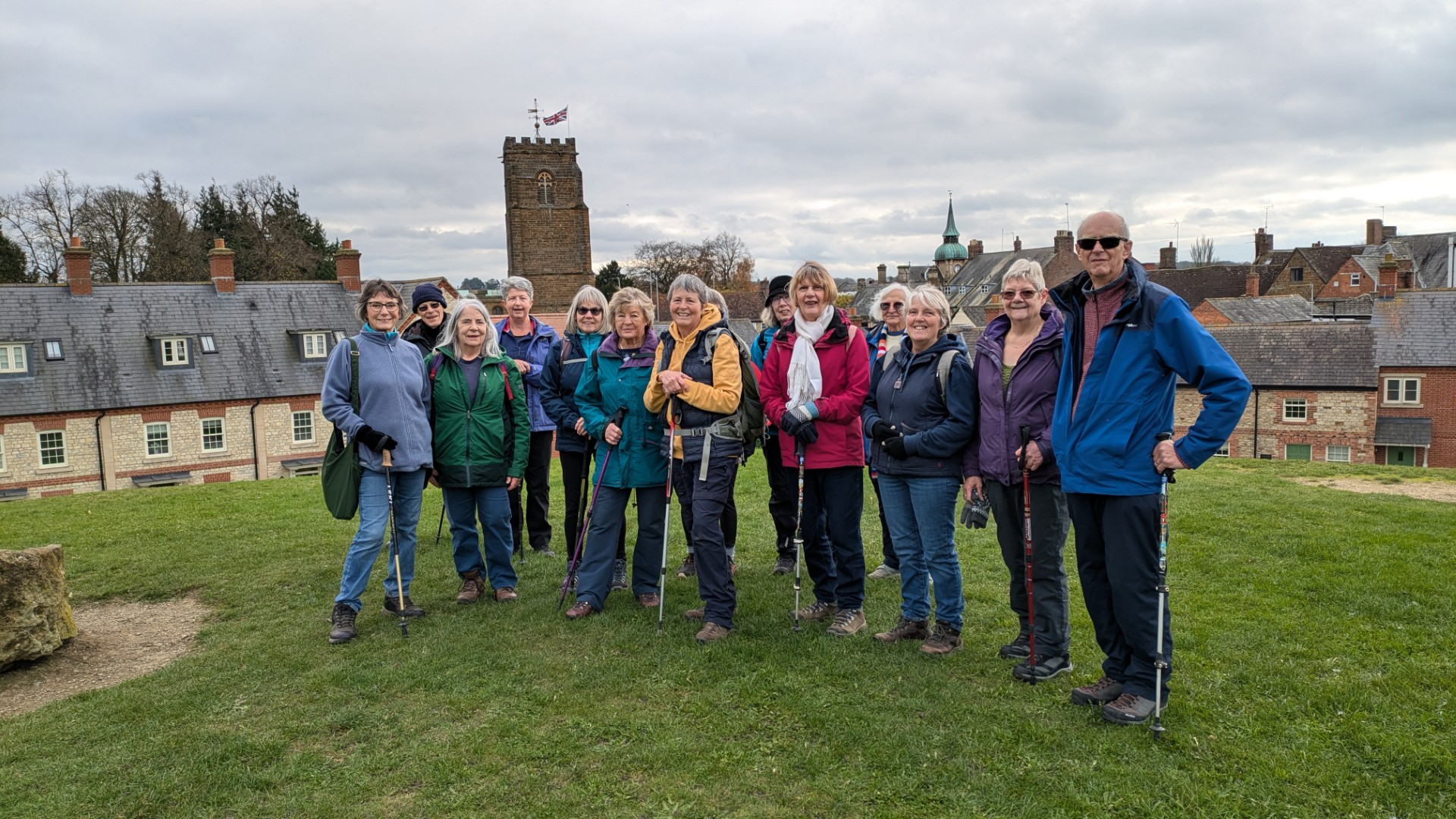 On top of the Mount with St Andrews church in background