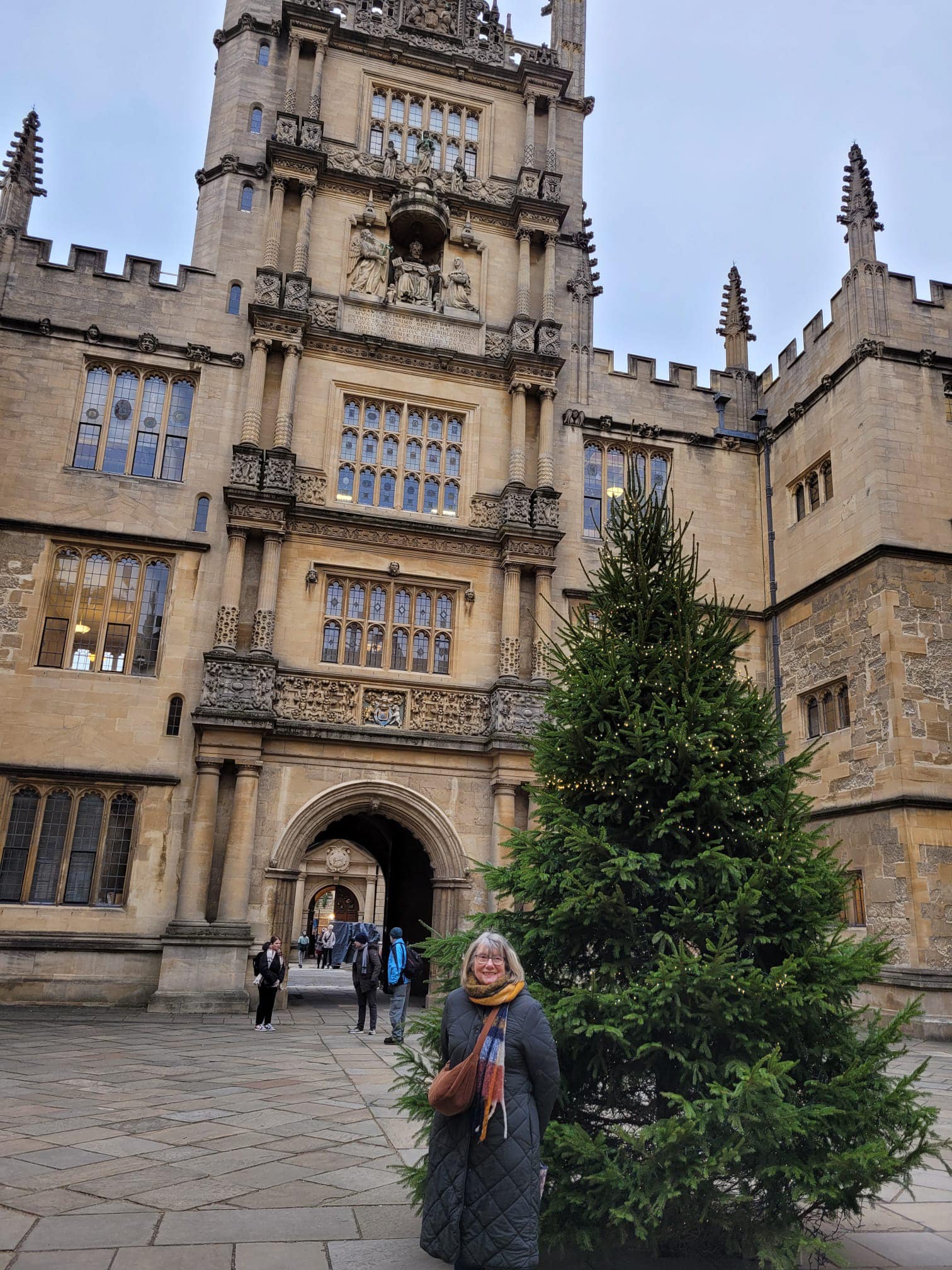 Sue in Oxford near a College