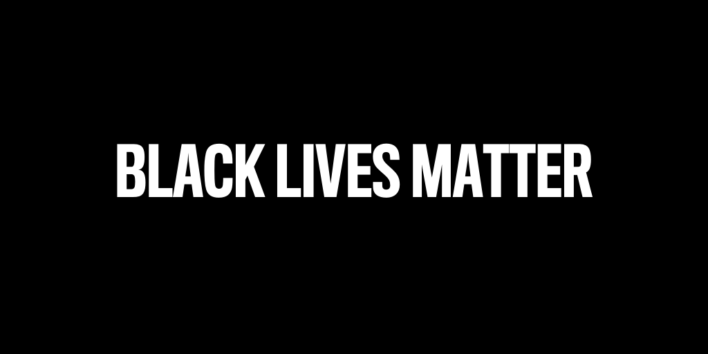"Black Lives Matter" written in white on black background