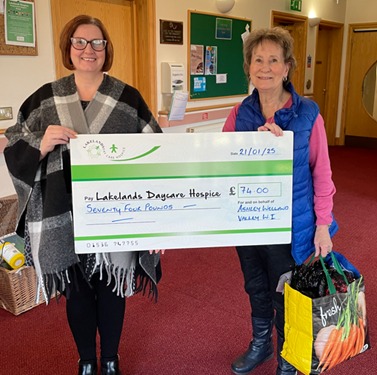 25.01 Cheque to Lakelands Hospice Day Care